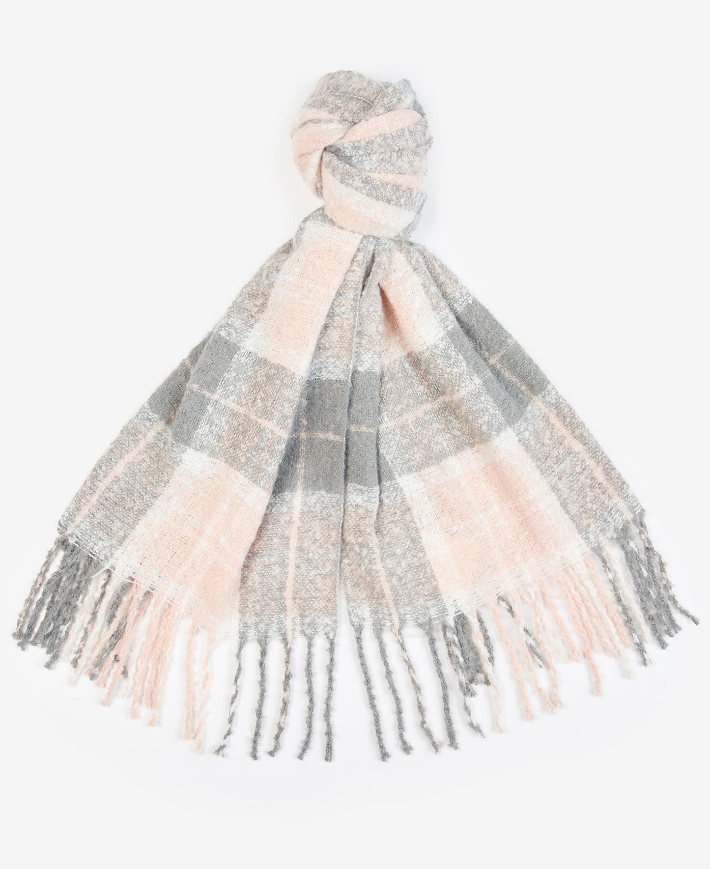 Barbour Scarf & Beanie Gift Saltburn Grey Rose