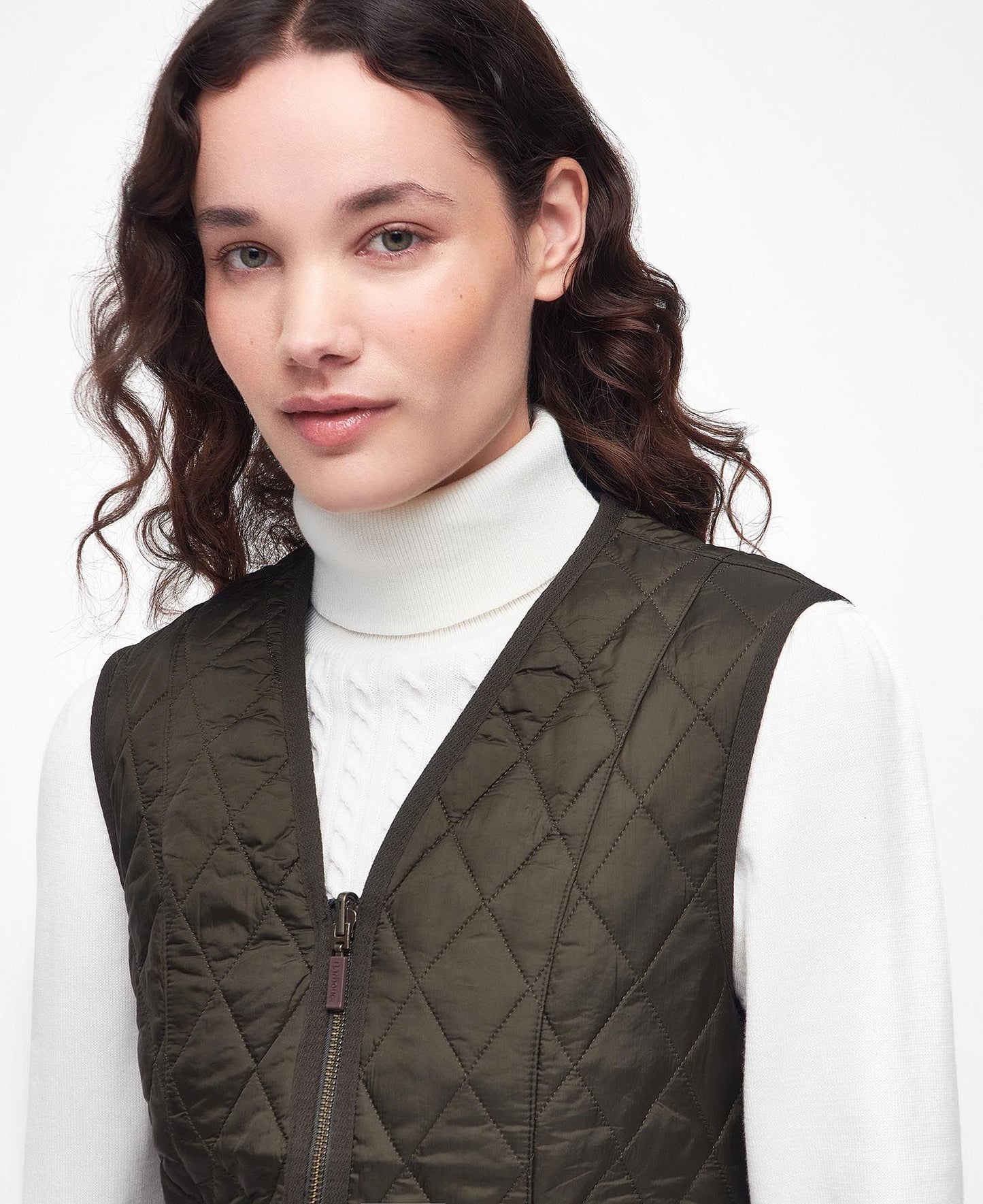 Barbour Liner Woman Flecce Betty Zip Olive