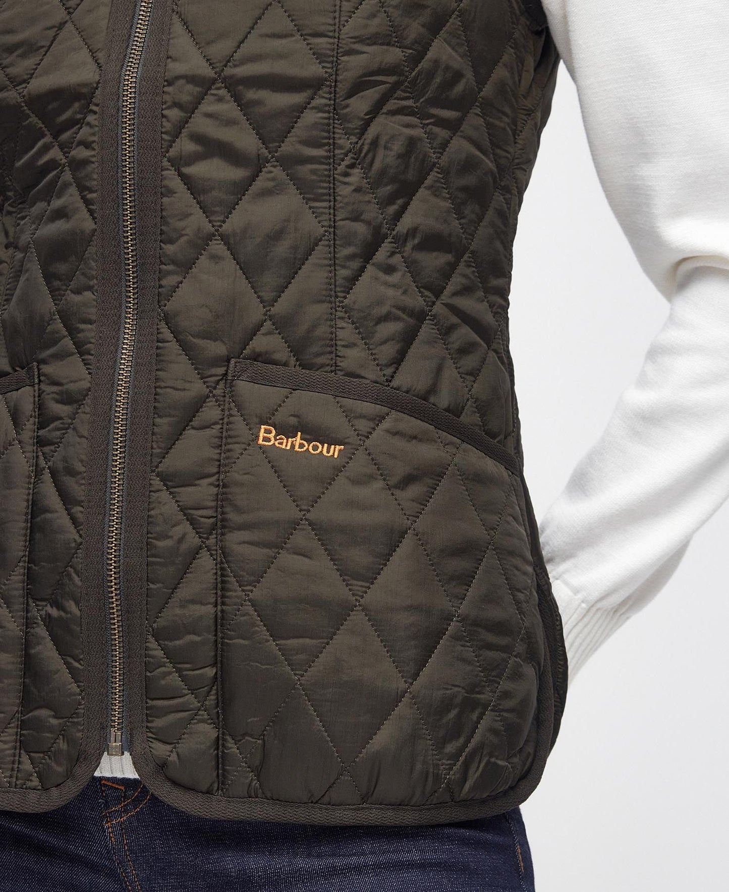Barbour Liner Woman Flecce Betty Zip Olive