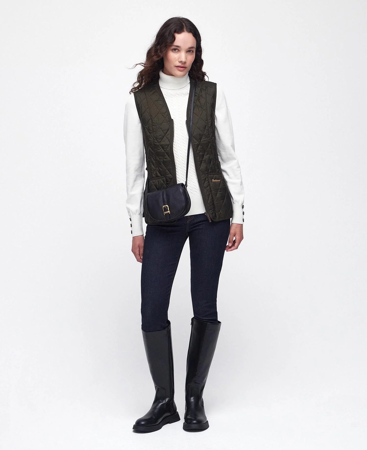 Barbour Liner Woman Flecce Betty Zip Olive