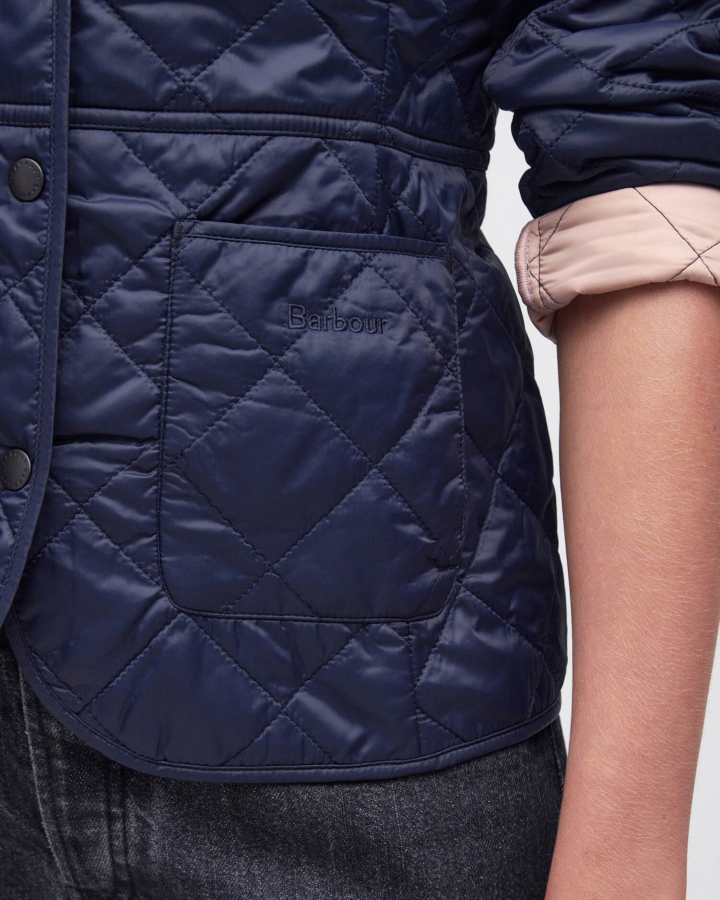 Barbour Jacket Woman Deveron Quilt Navy