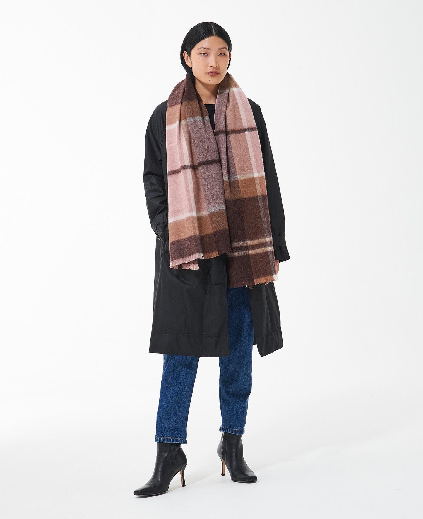 Barbour Scarf Rosefield Chocolate Tartan