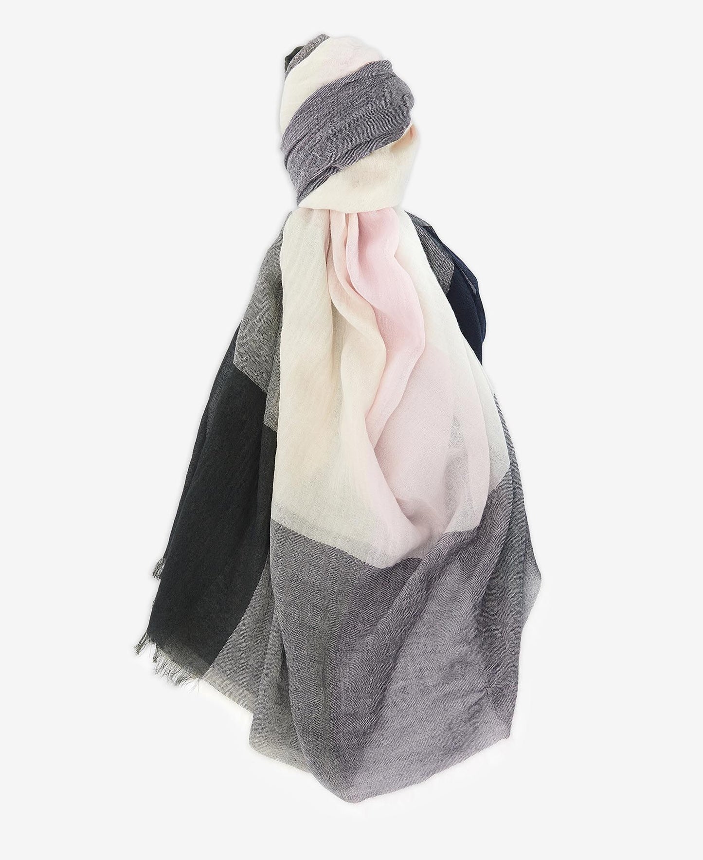 Barbour Scarf Woman Cranmoor Navy/Pink Lavender
