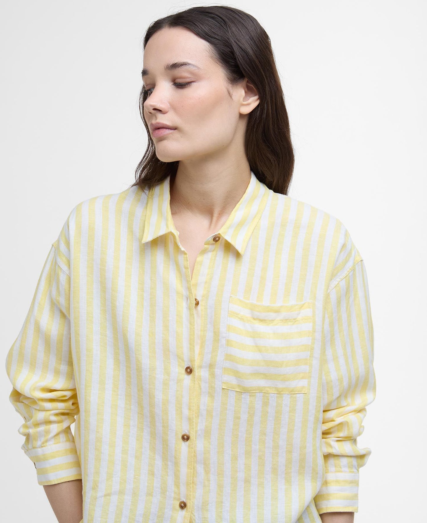 Barbour Shirt Woman Annie Sunray Yellow Stripes