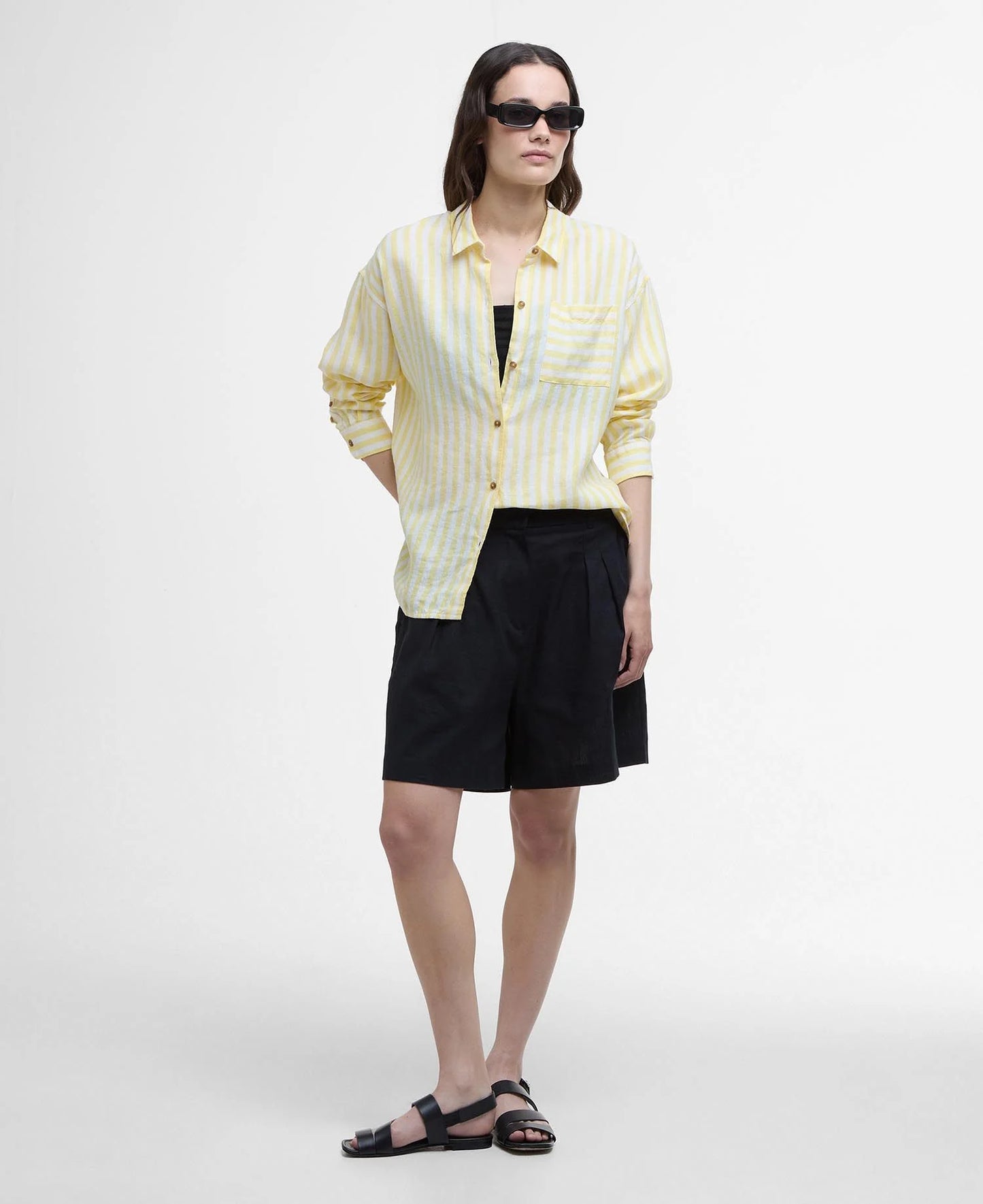 Barbour Shirt Woman Annie Sunray Yellow Stripes