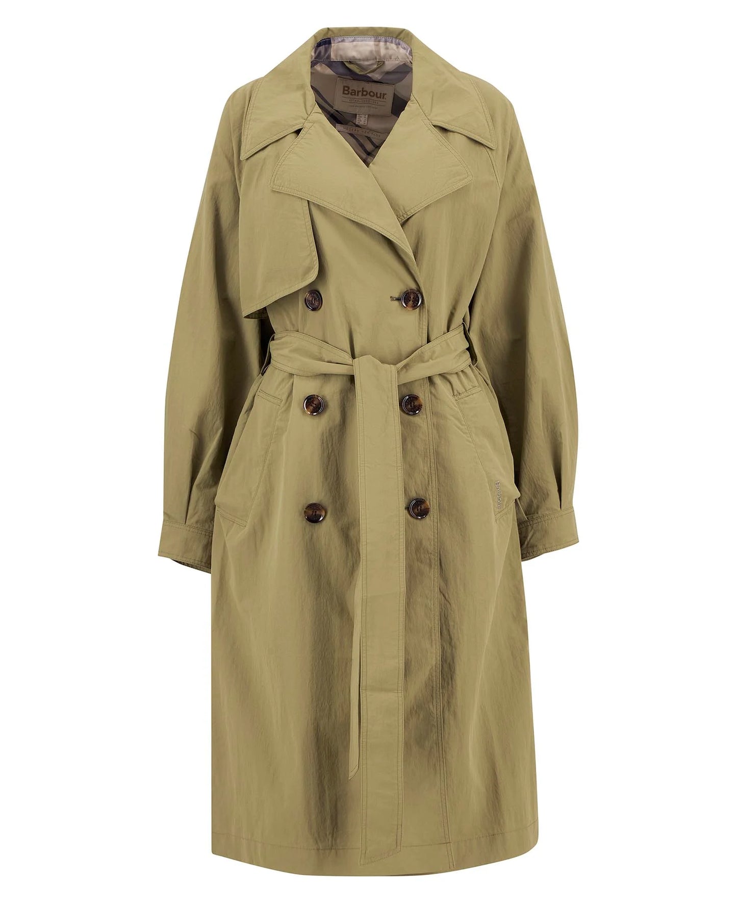Barbour Jacket Woman Layla Showerproof Bleach Olive