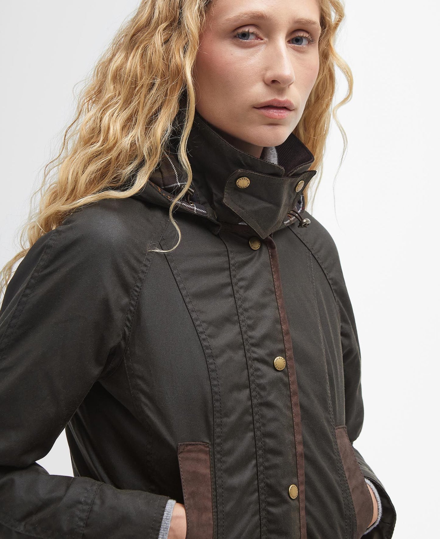 Barbour Jacket Woman Bower Wax Olive