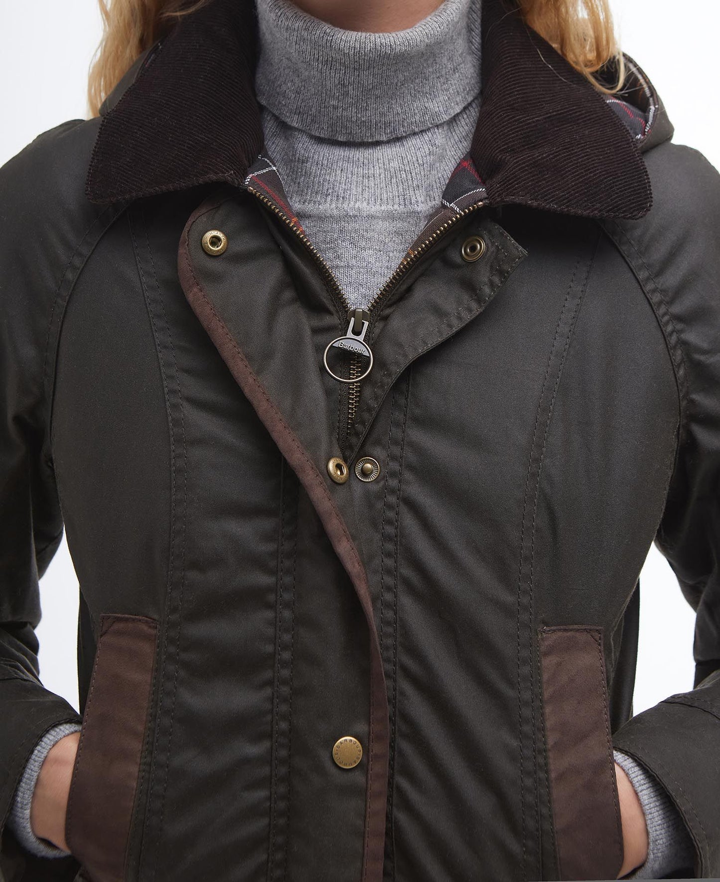 Barbour Jacket Woman Bower Wax Olive