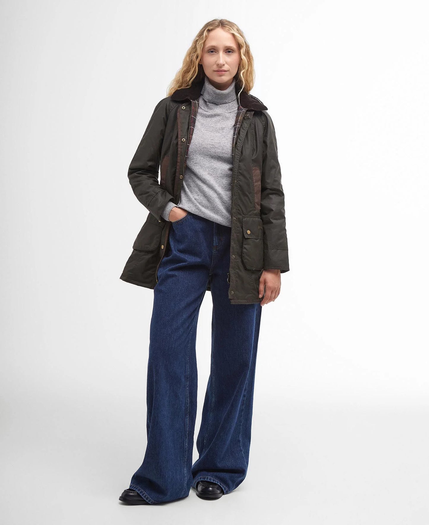 Barbour Jacket Woman Bower Wax Olive