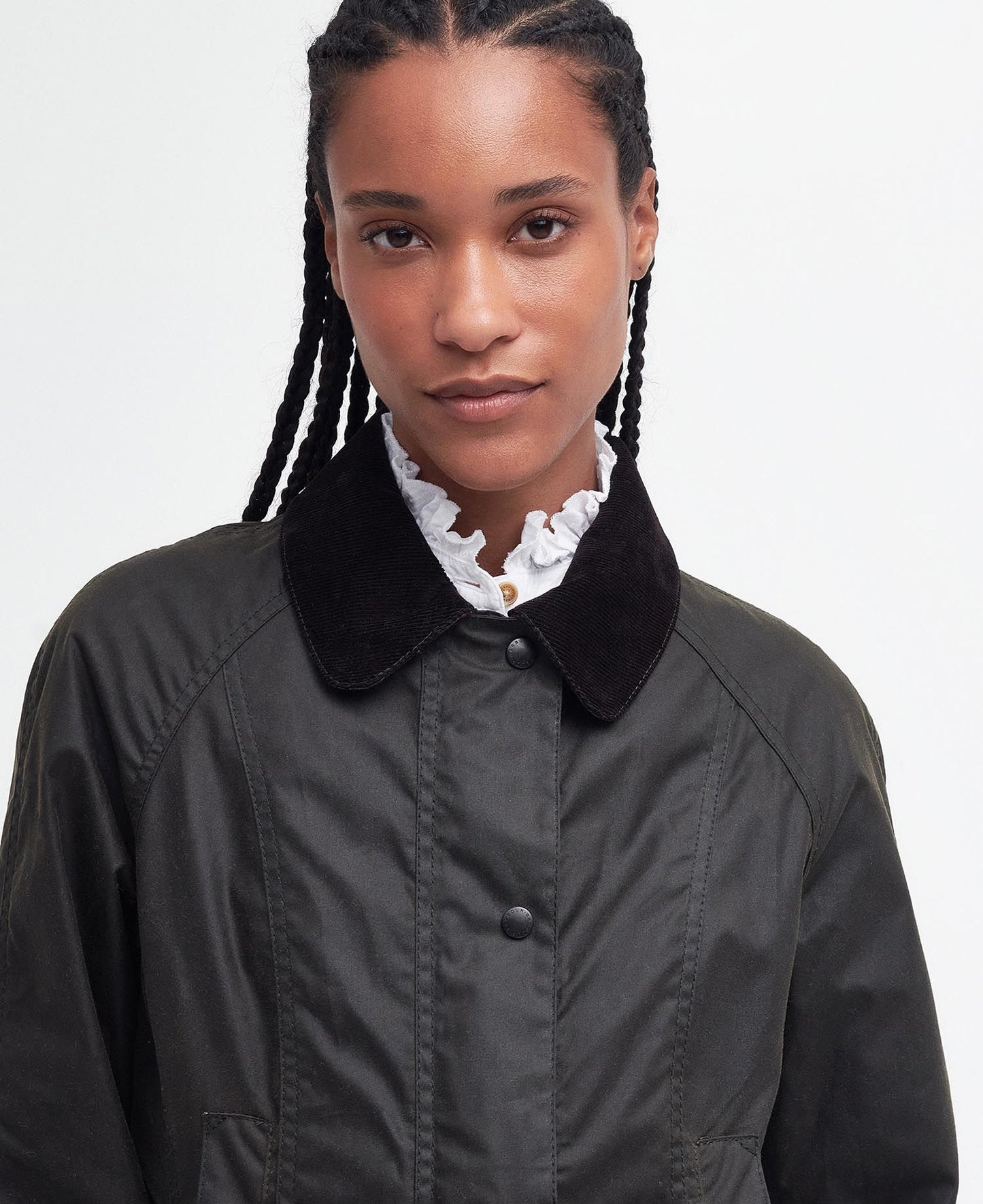 Barbour Jacket Woman Classic Beadnell Wax Olive