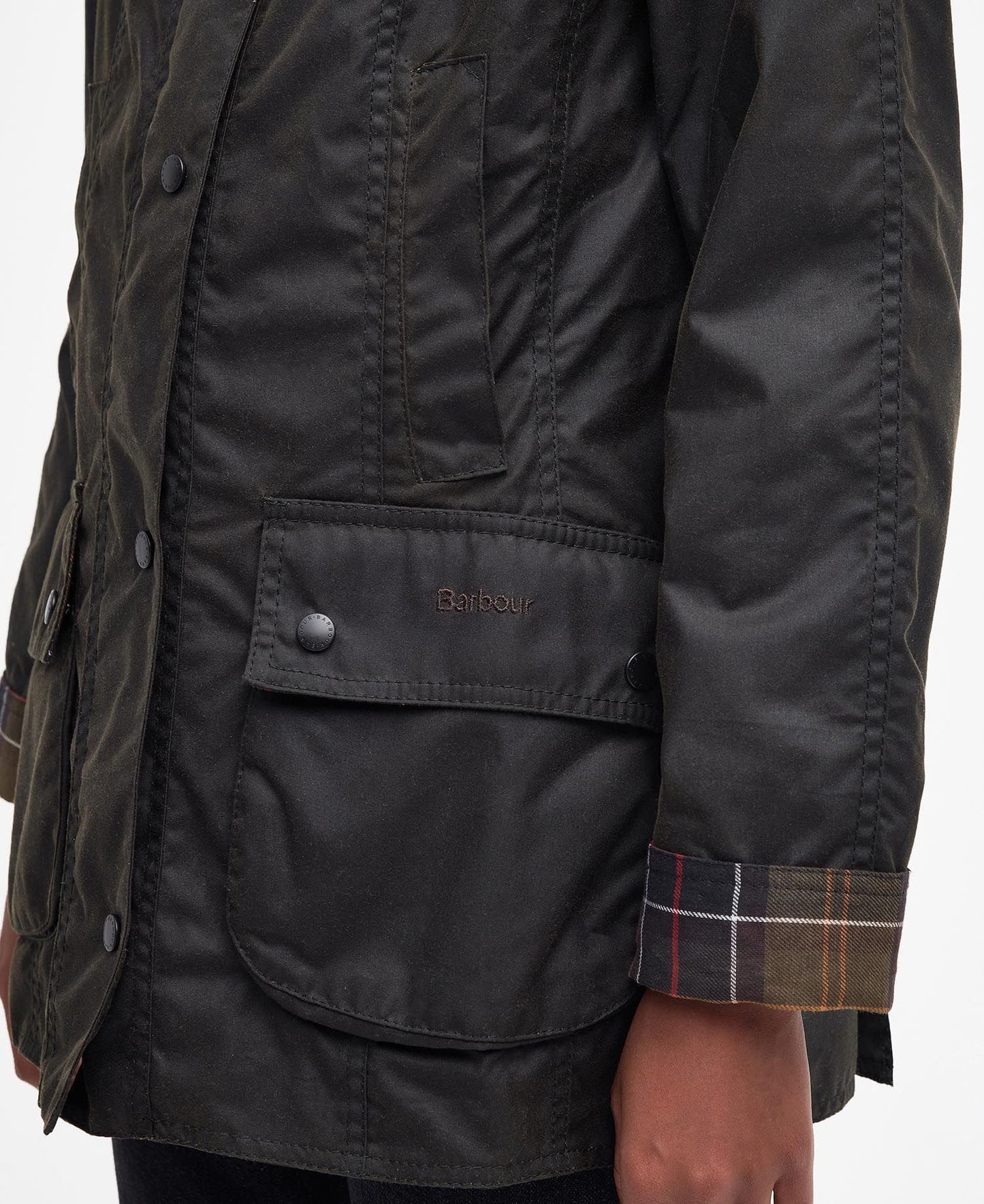 Barbour Jacket Woman Classic Beadnell Wax Olive