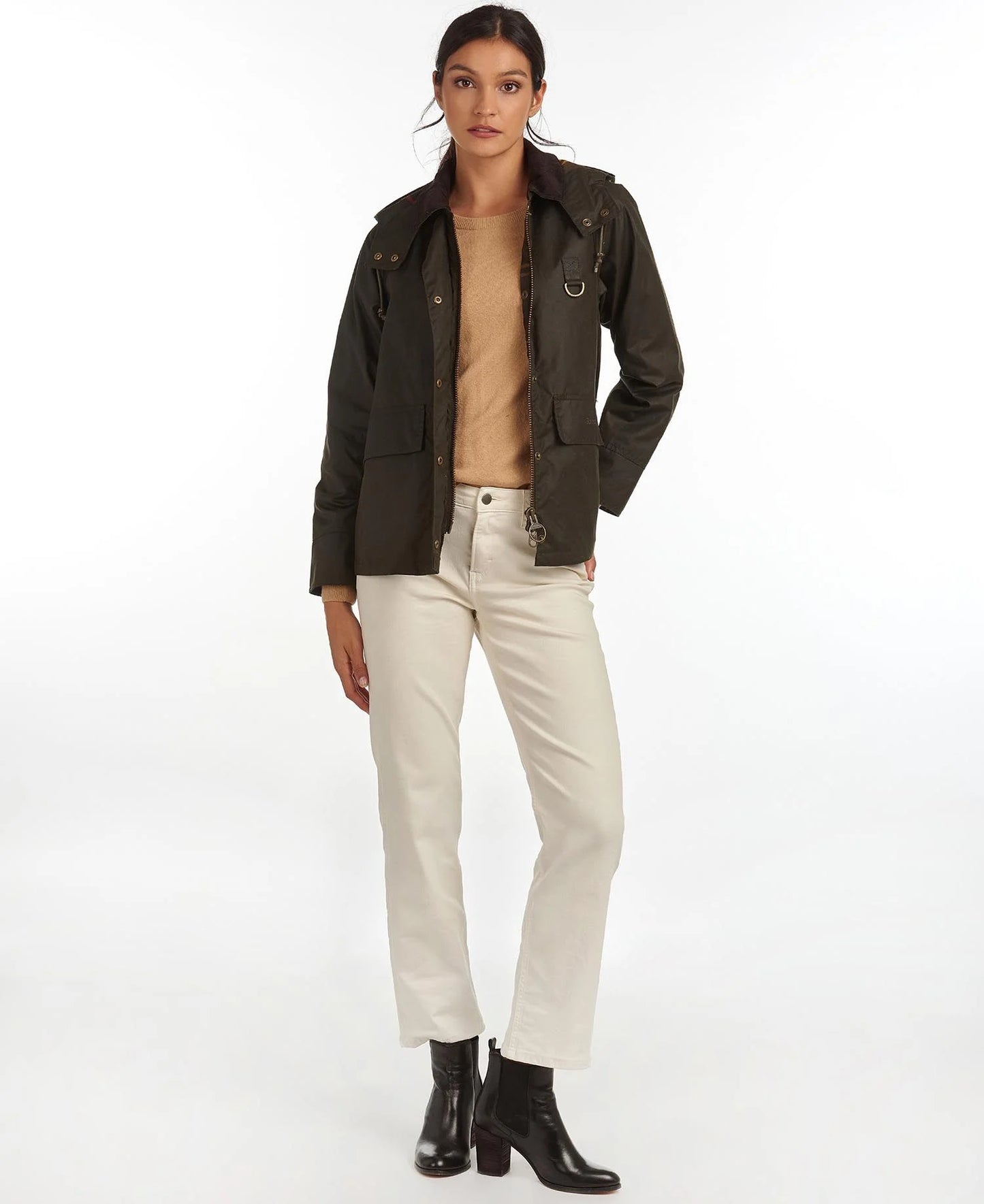 Barbour Jacket Woman Avon Wax Olive