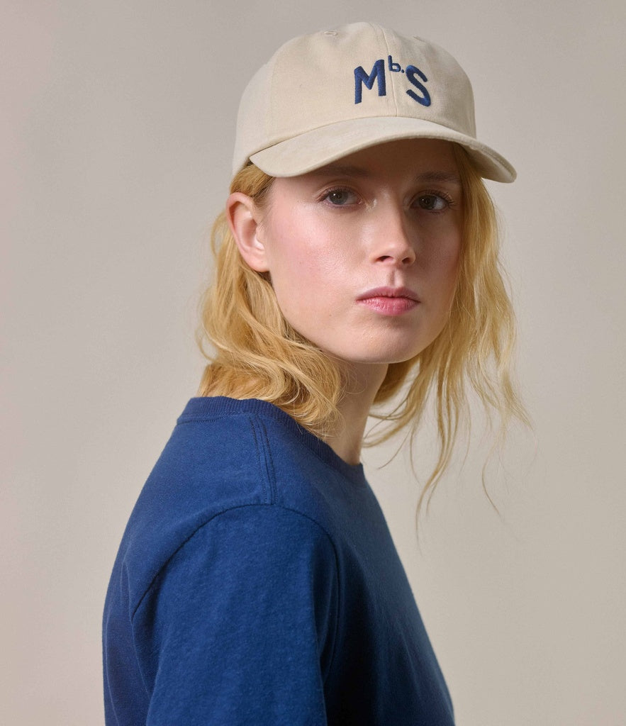 Merz b. Schawnen T-Shirt Woman Cotton Hemp Blue