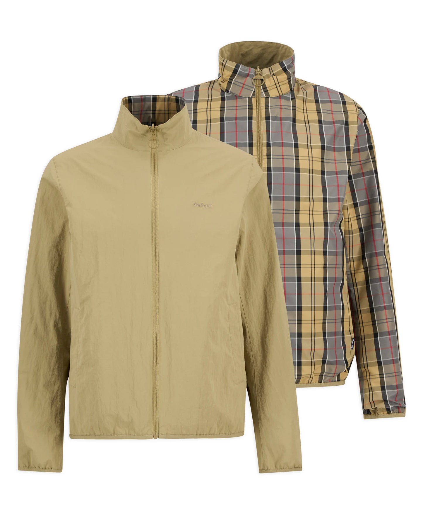 Barbour Jacket Man Korbel Reversible Washed Stone