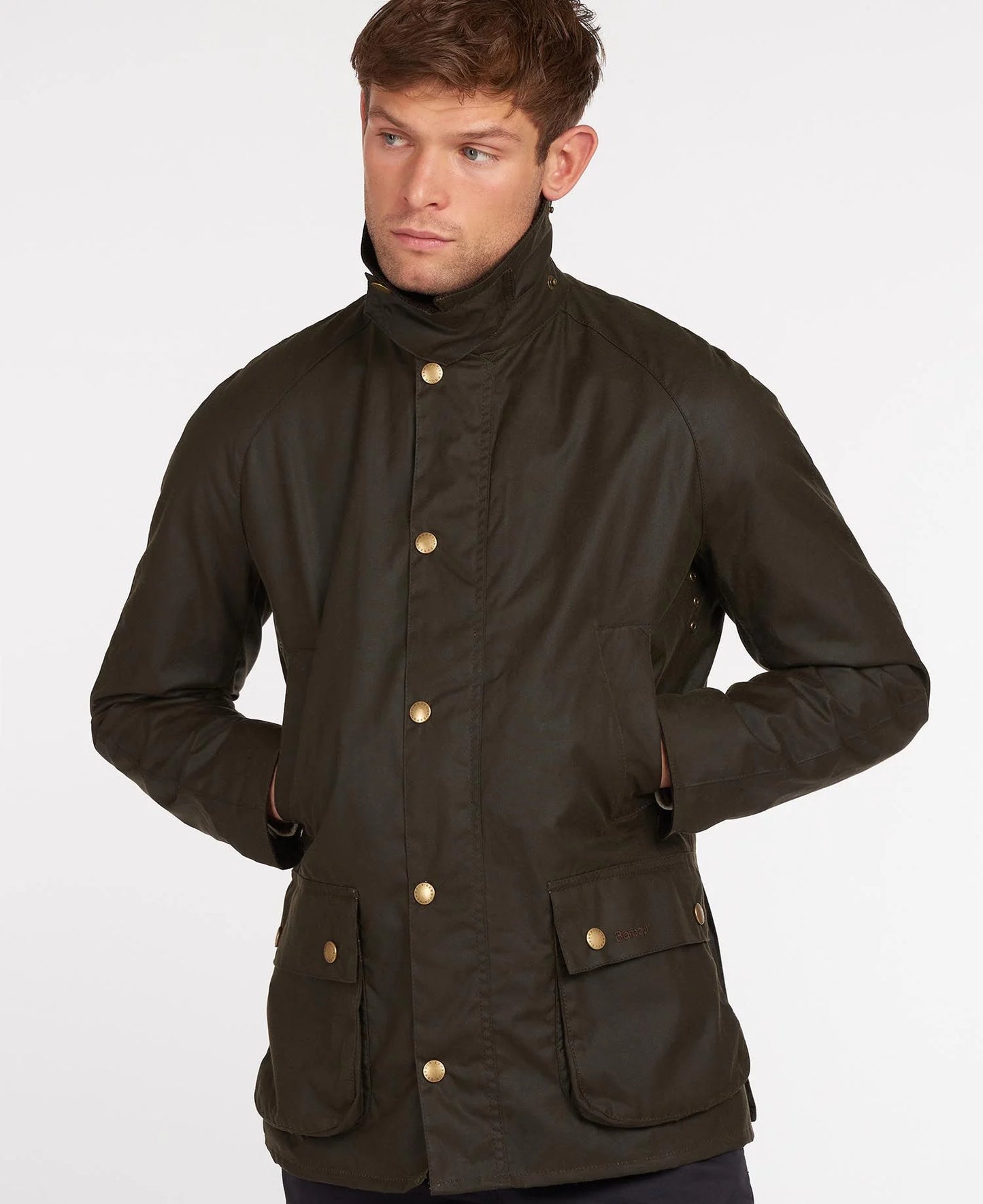 Barbour Jacket Man Ashby Wax Olive