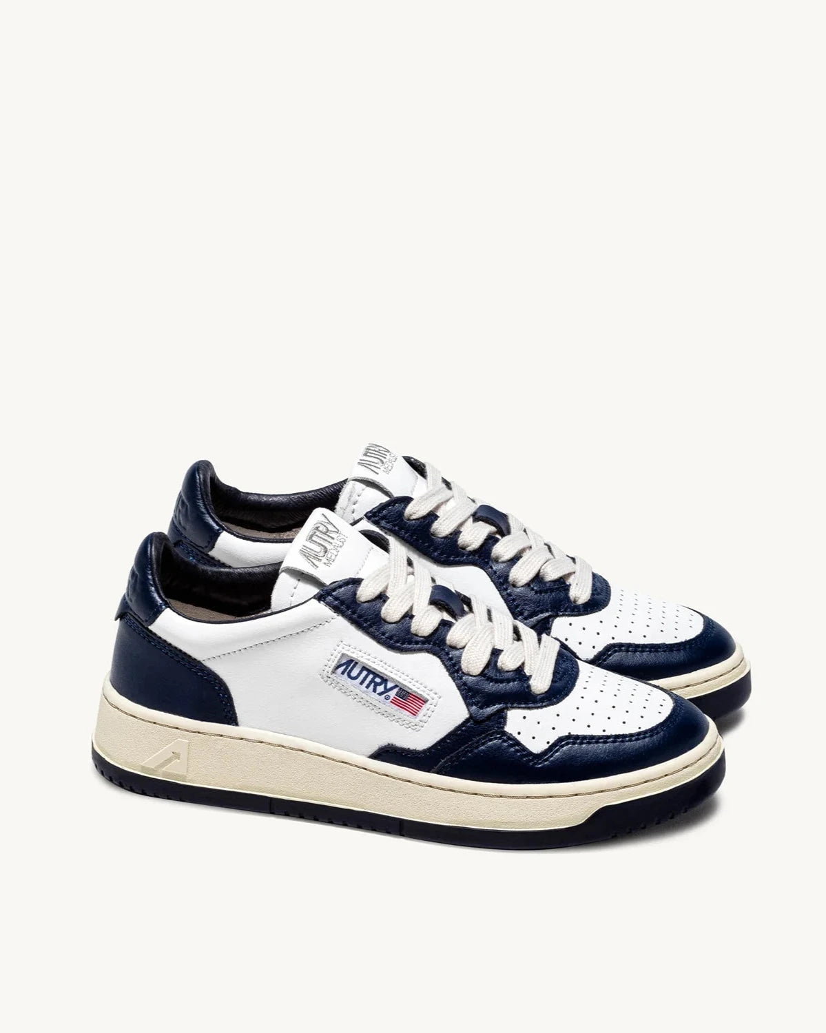 Autry WB04 White/Blue Bicolor Sneakers