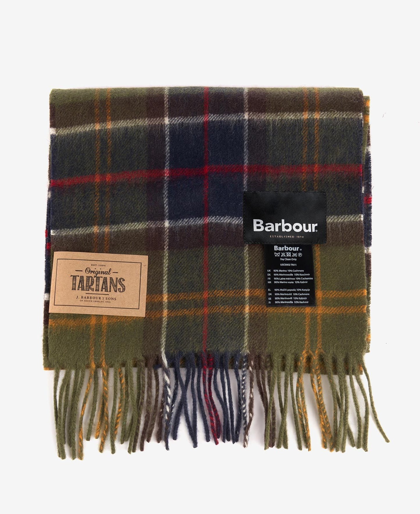 Barbour Scarf Wool Cashmere Tartan Classic