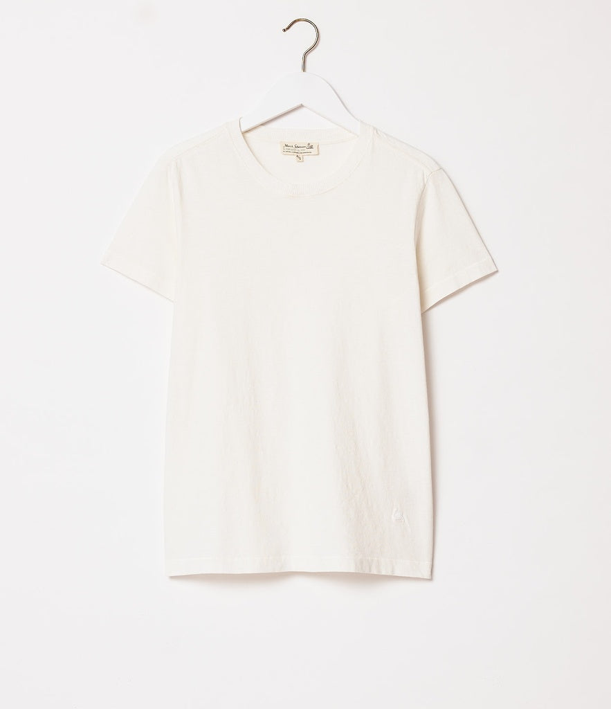 Merz b. Schawnen T-Shirt Woman Cotton Hemp White