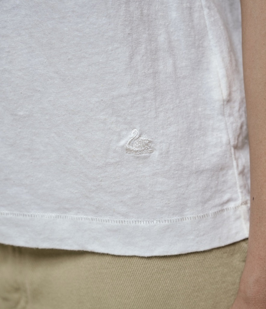 Merz b. Schawnen T-Shirt Woman Cotton Hemp White