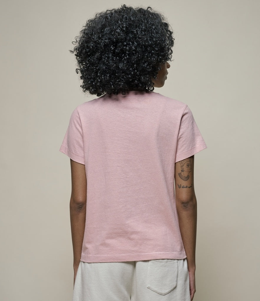 Merz b. Schawnen T-Shirt Woman Cotton Hemp Faded Peach