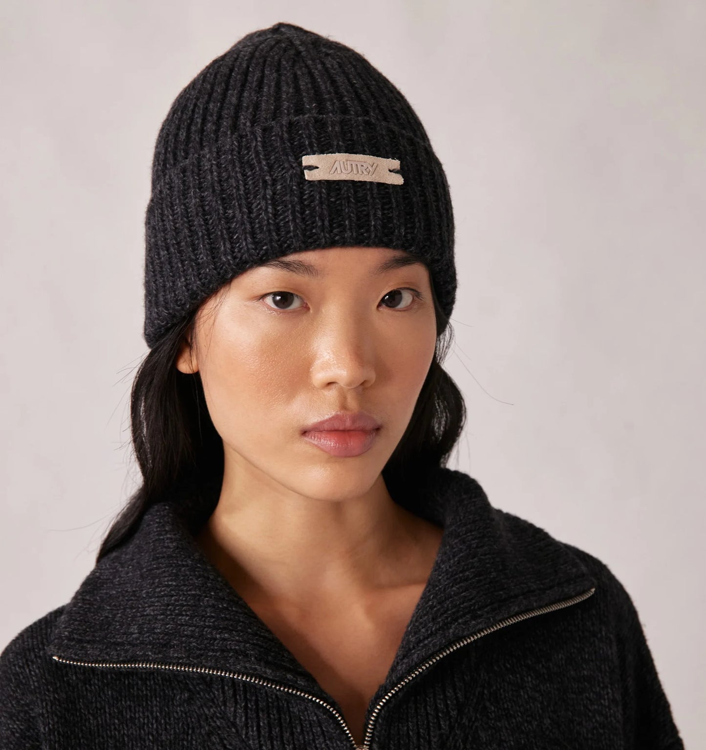 Autry Wear/Beanie Main Unisex Knit Black