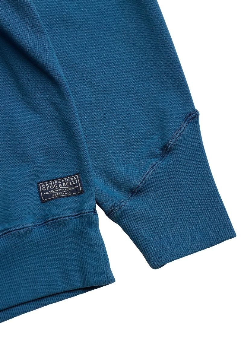 Manifattura Ceccarelli Sweatshirt Man Polo Zip Light Blue