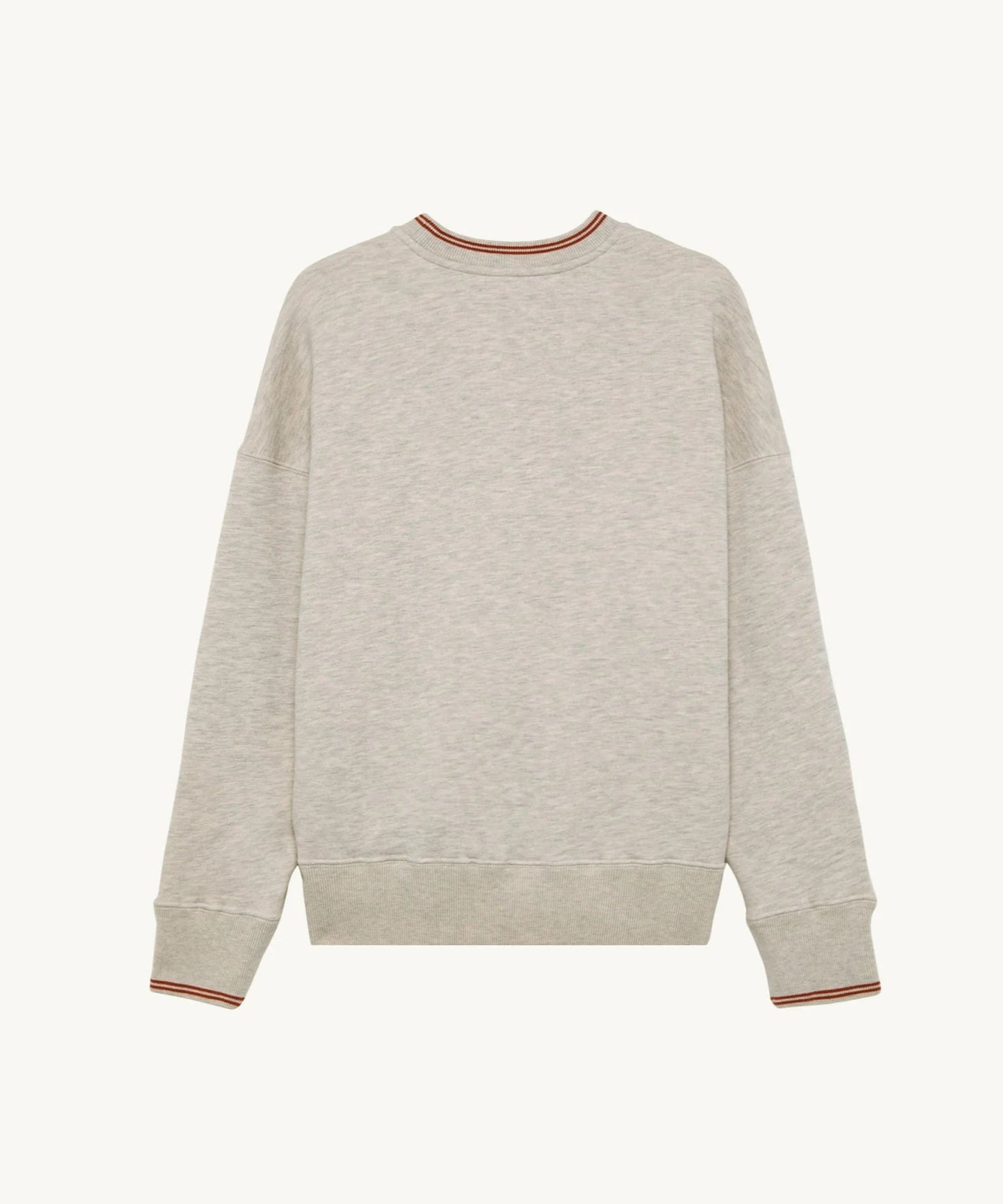 Autry Wear/Sweatshirt Man Crew Neck Long Sleeve Grey Melange/Red