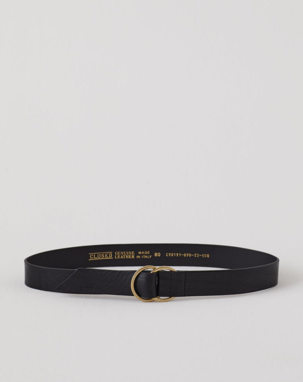 Closed Belt Woman Double Buckle Black