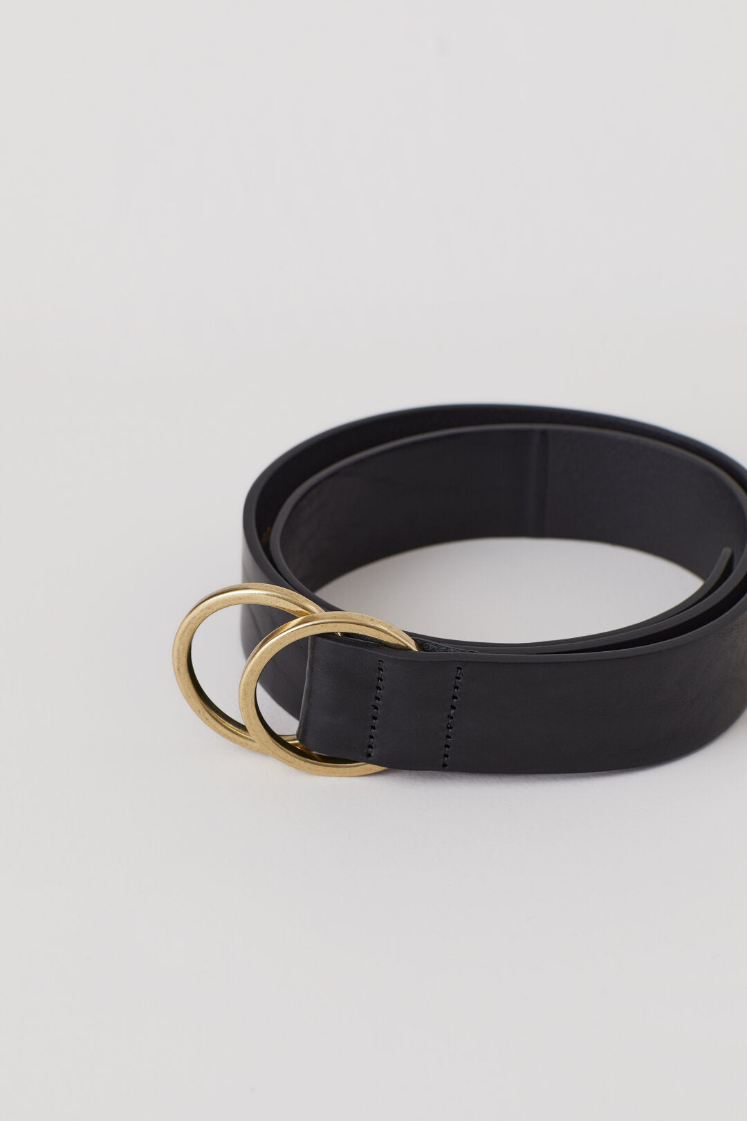 Closed Belt Woman Double Buckle Black