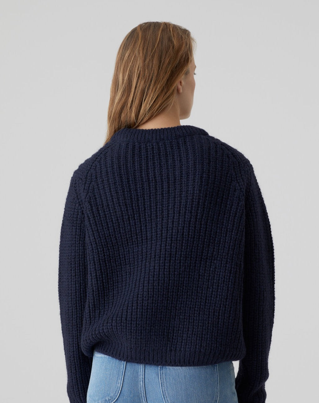 Closed Sweater Woman Crew Neck Long Sleeve Dark Night F3