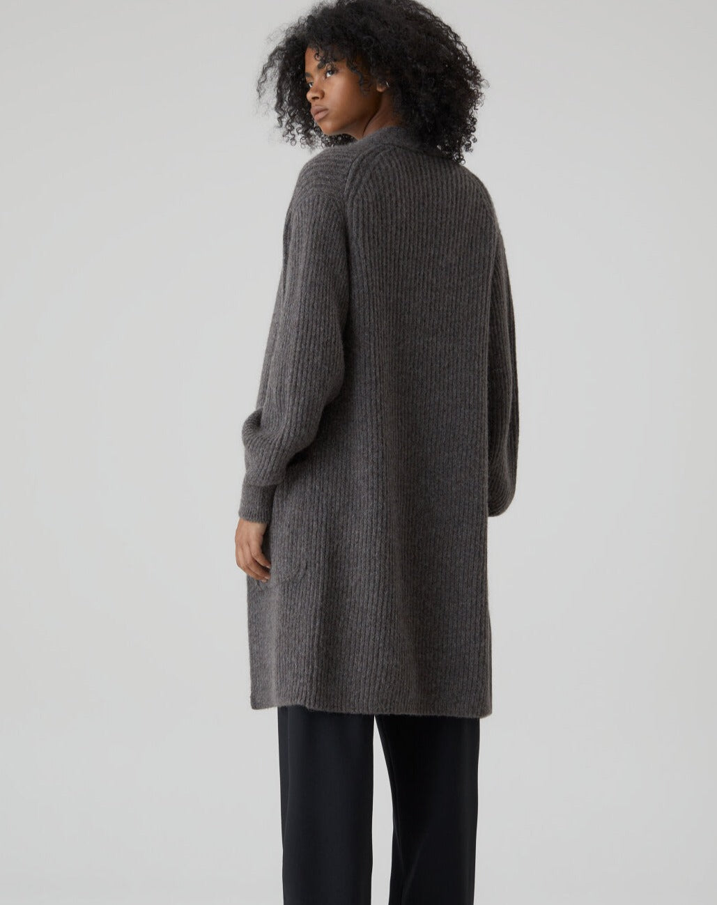 Closed Sweater Woman Open Cardigan Long Sleeve
