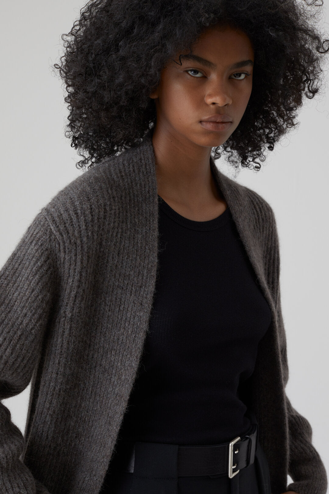 Closed Sweater Woman Open Cardigan Long Sleeve