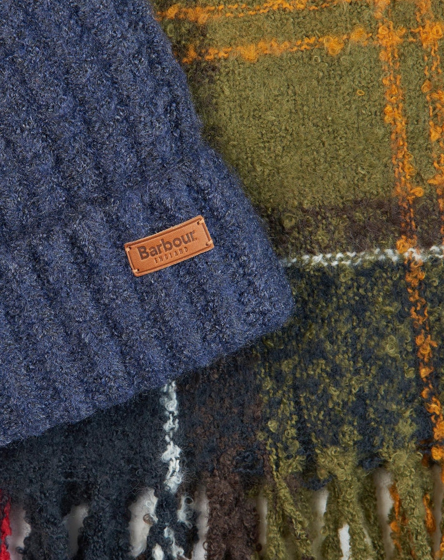 Barbour Scarf & Beanie Gift Saltburn Classic