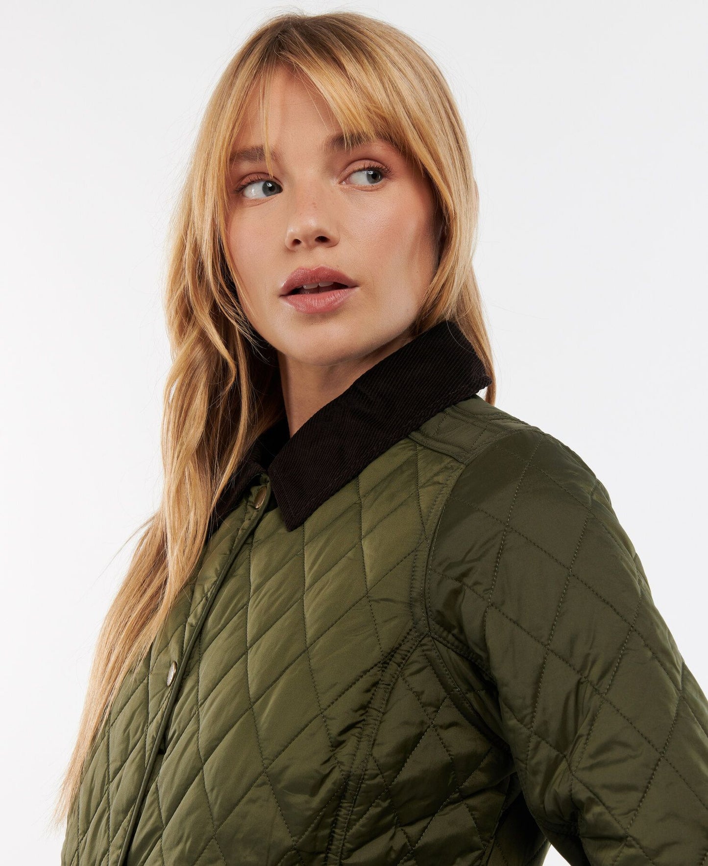Barbour Jacket Woman Annandale Quilt Olive
