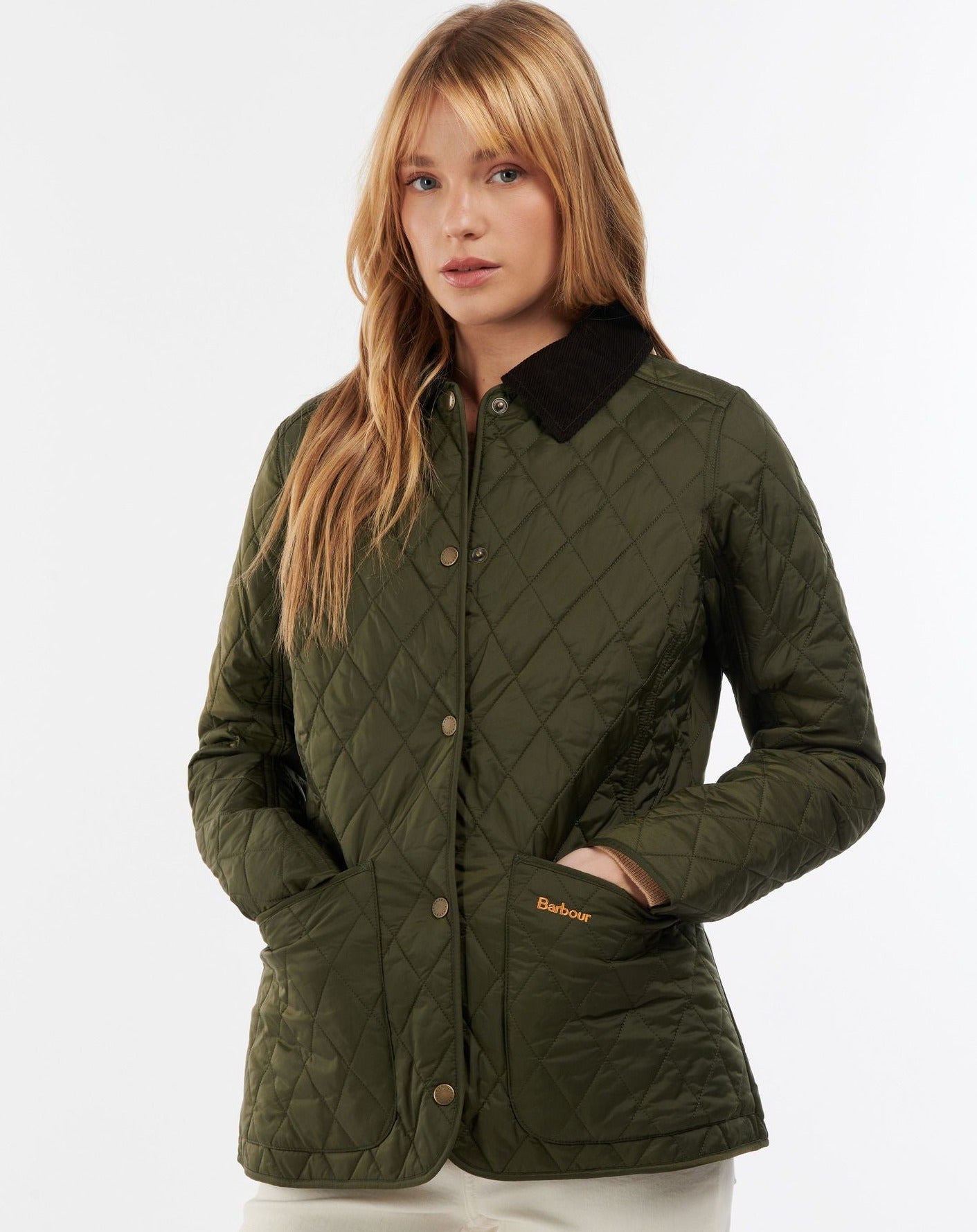 Barbour Jacket Woman Annandale Quilt Olive