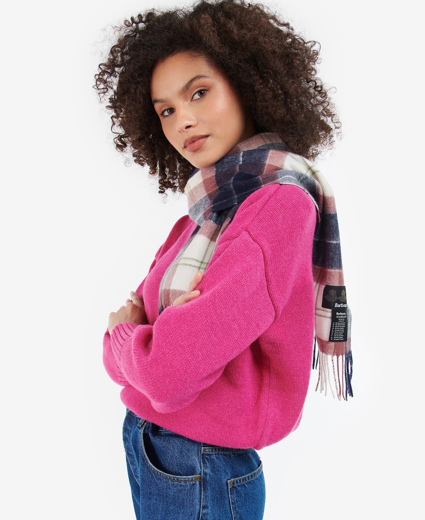 Barbour Scarf Hailes Midnight Berry