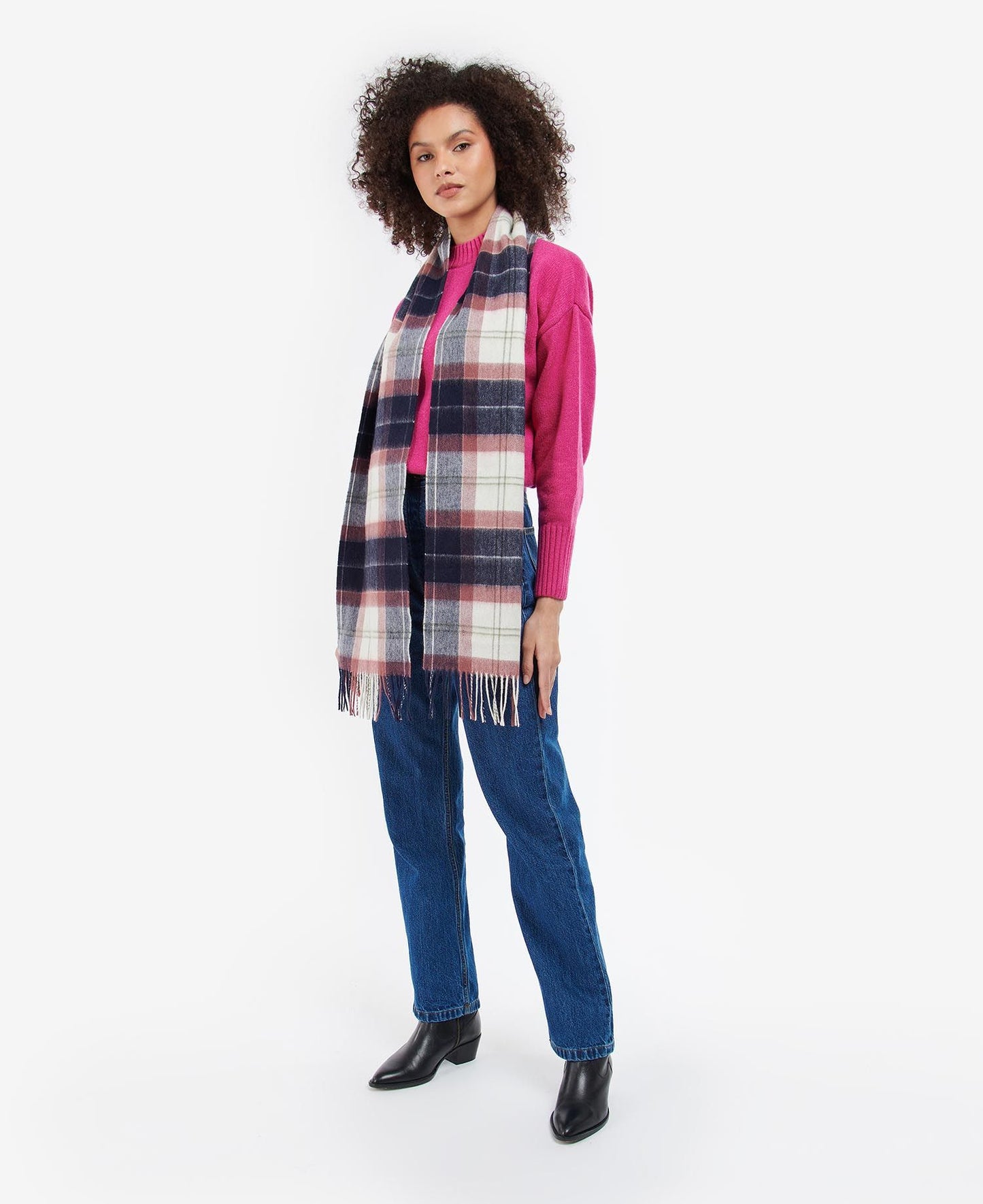 Barbour Scarf Hailes Midnight Berry