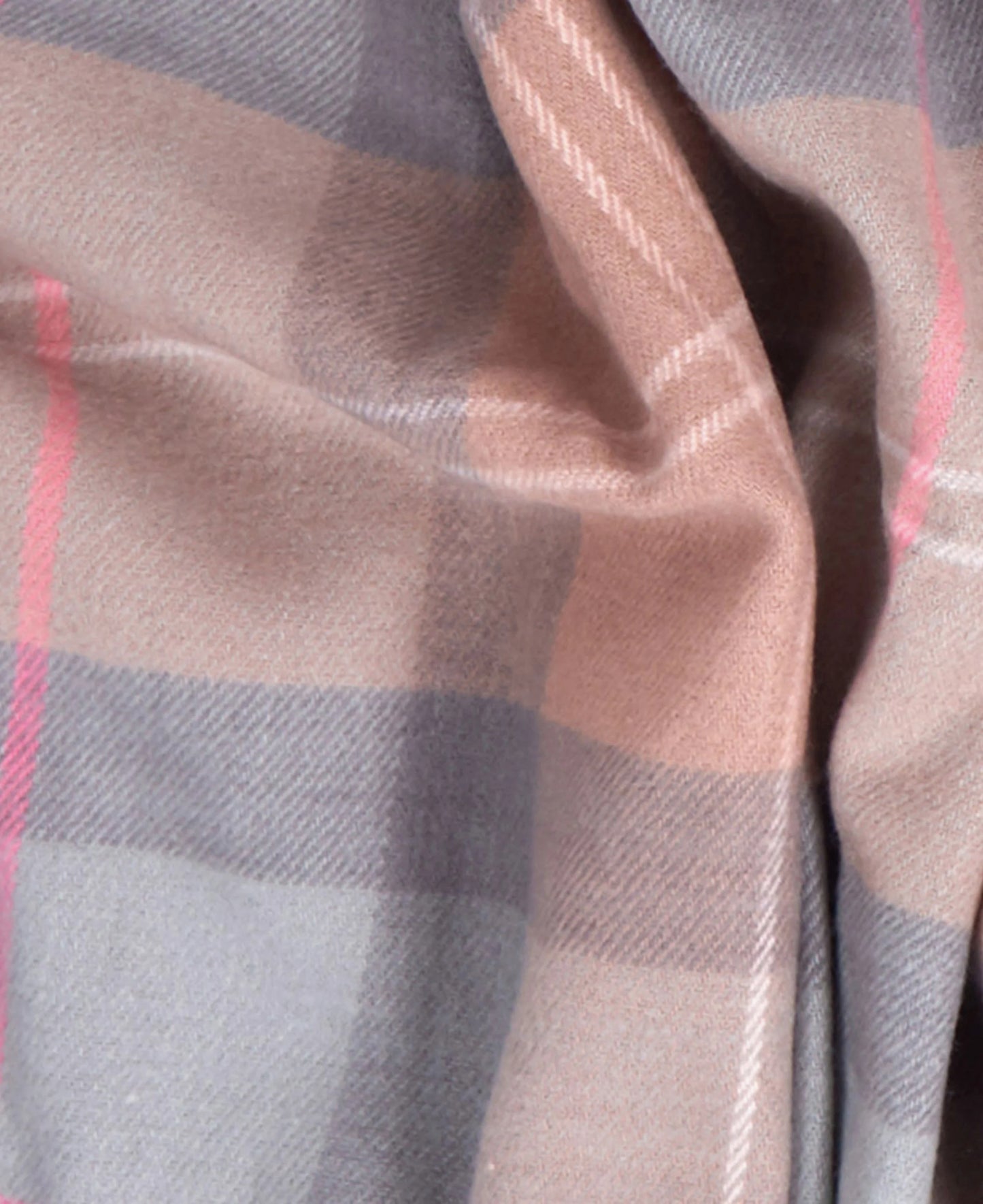 Barbour Scarf Hailes Taupe/Pink Tartan