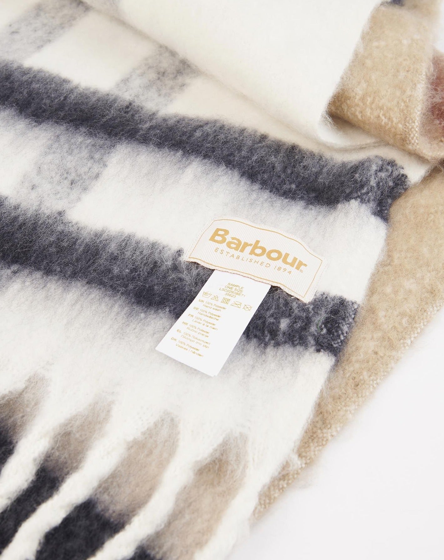 Barbour Scarf Isla Tartan Boucle Rosenwood