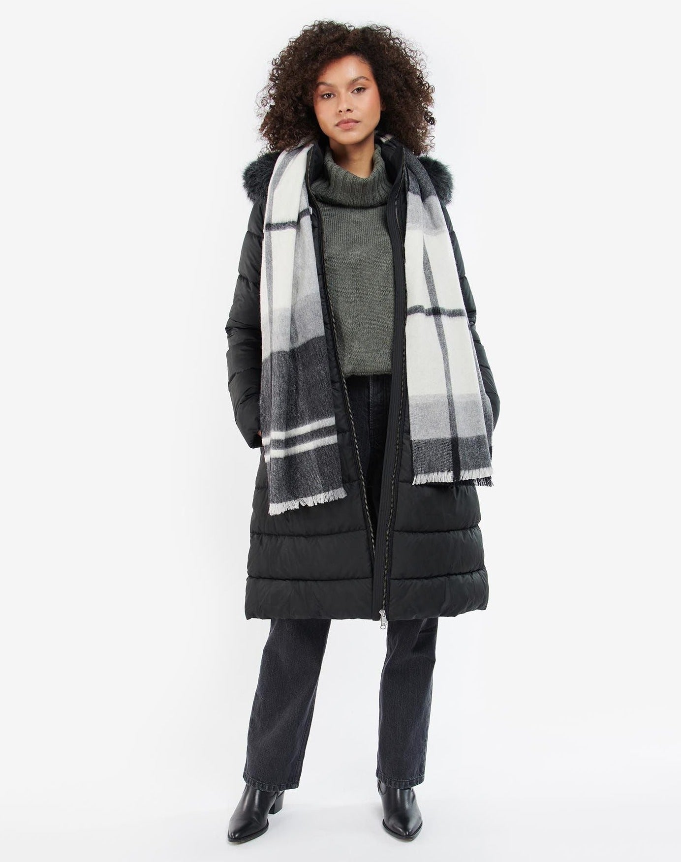 Barbour Scarf Rosefield Monochrome