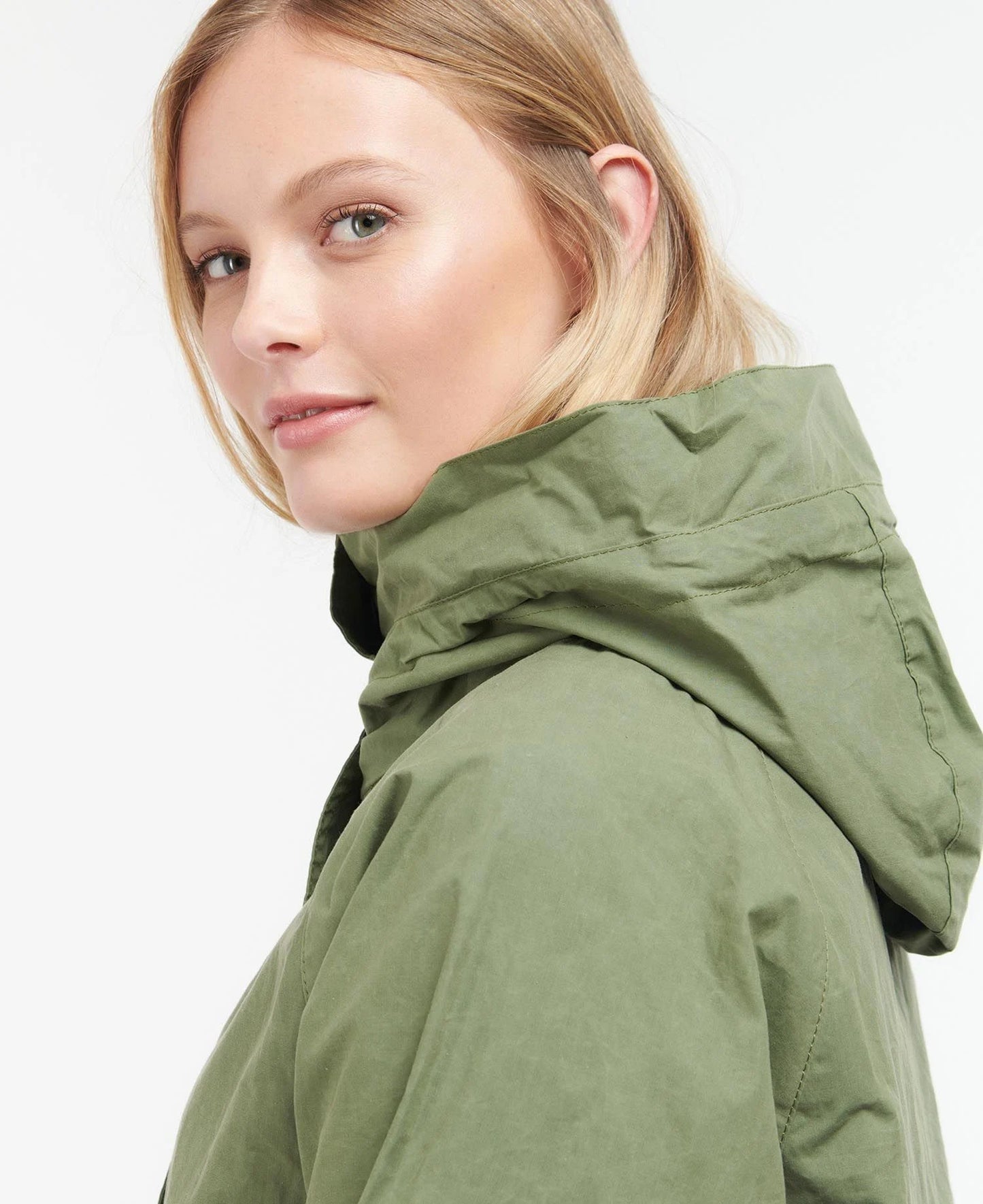 Barbour Jacket Woman Nith Showerproof Green Ancient