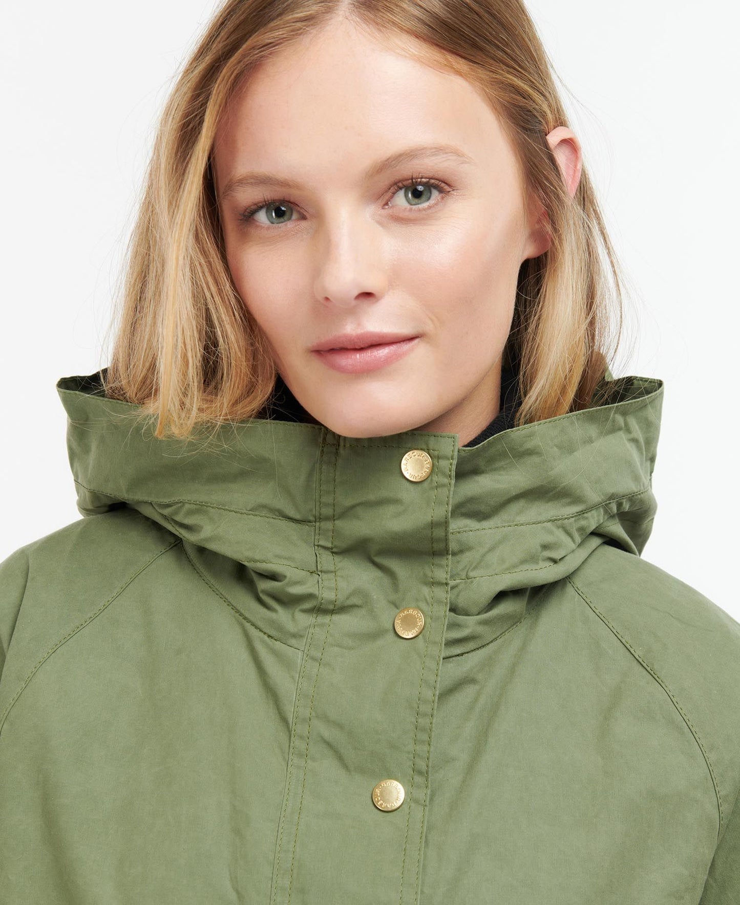 Barbour Jacket Woman Nith Showerproof Green Ancient