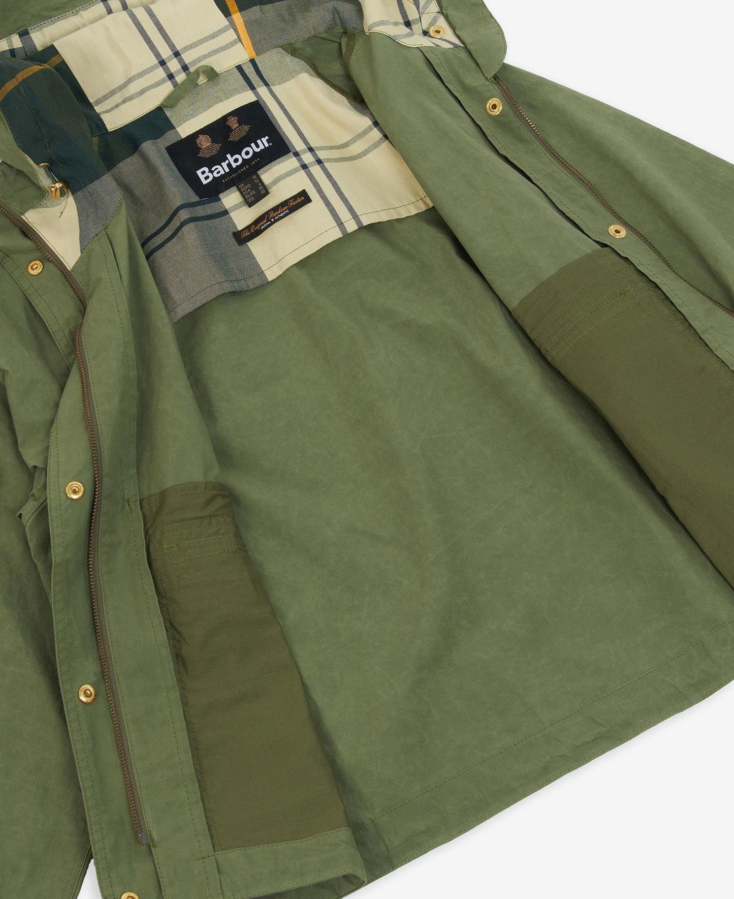 Barbour Jacket Woman Nith Showerproof Green Ancient
