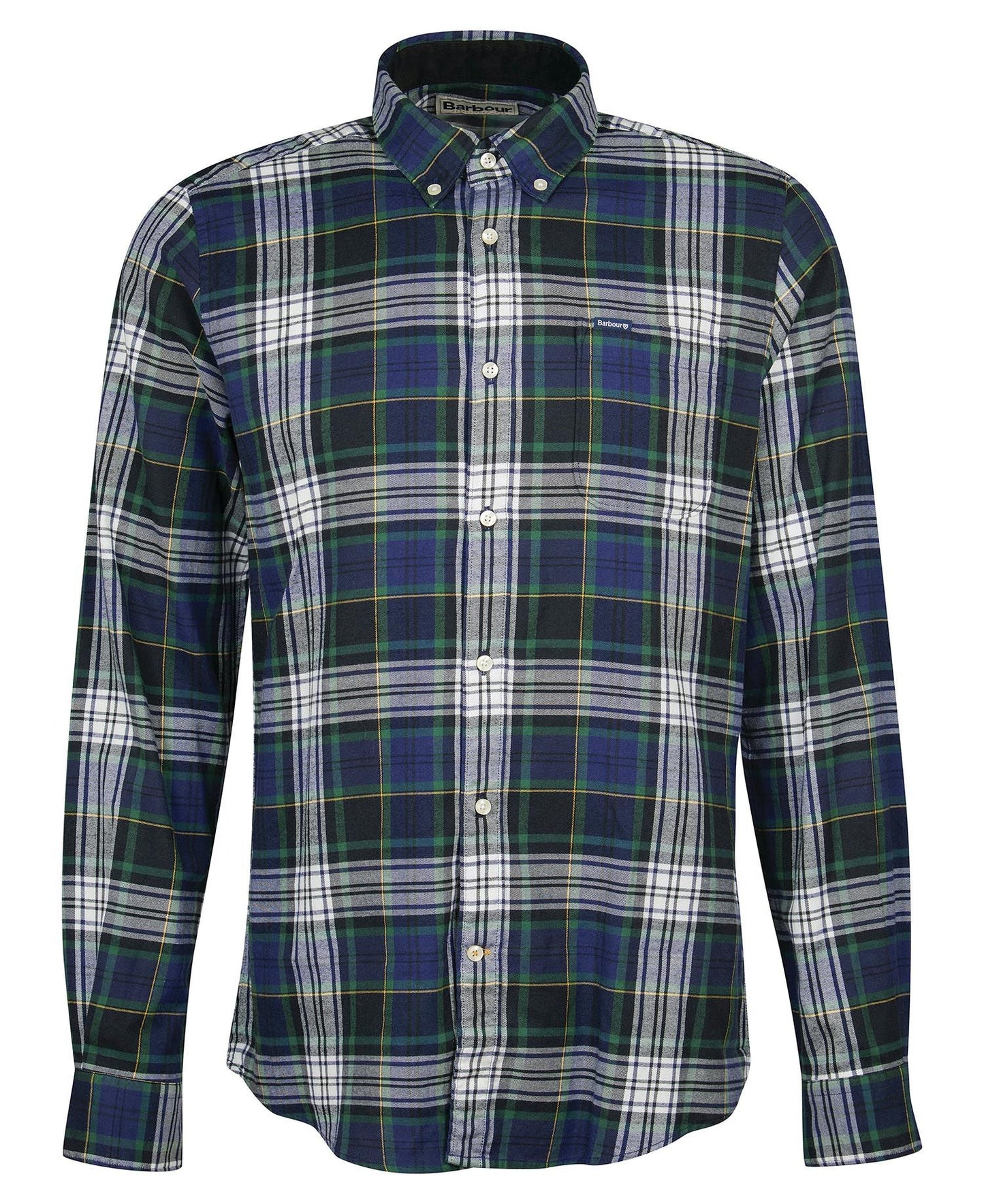 Barbour Shirt Man Crossfell Tailored Deep Blue