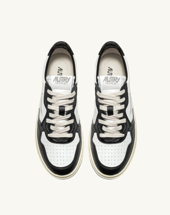 Autry WB01 White/Black Bicolor Sneakers