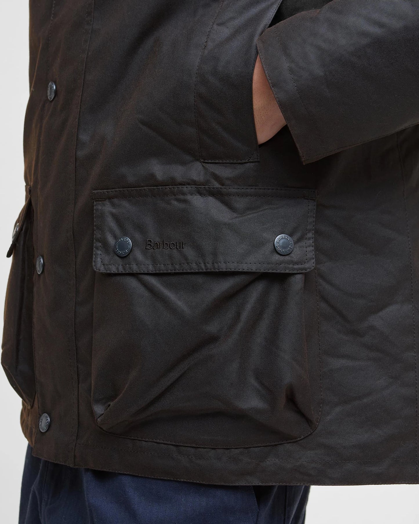 Barbour Jacket Man Modern Beaufort Wax Dark Brown