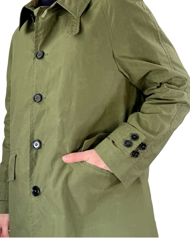 L'impermeabile Jacket Man Kamikaze Wax Cot Green
