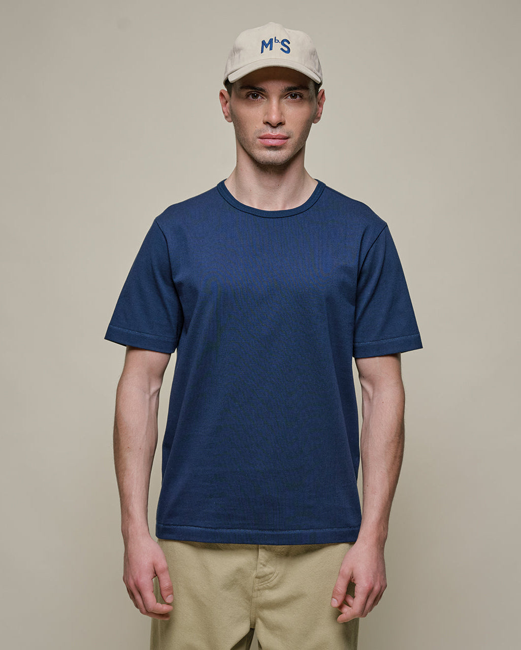 Merz b. Schawnen T-Shirt Man Cotton II Ink Blue