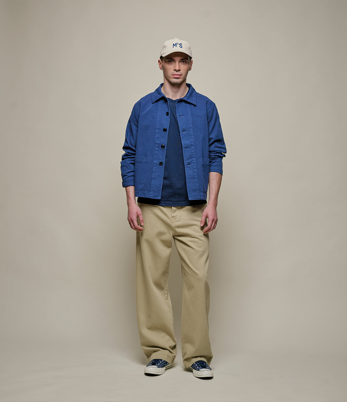 Merz b. Schawnen T-Shirt Man Cotton II Ink Blue