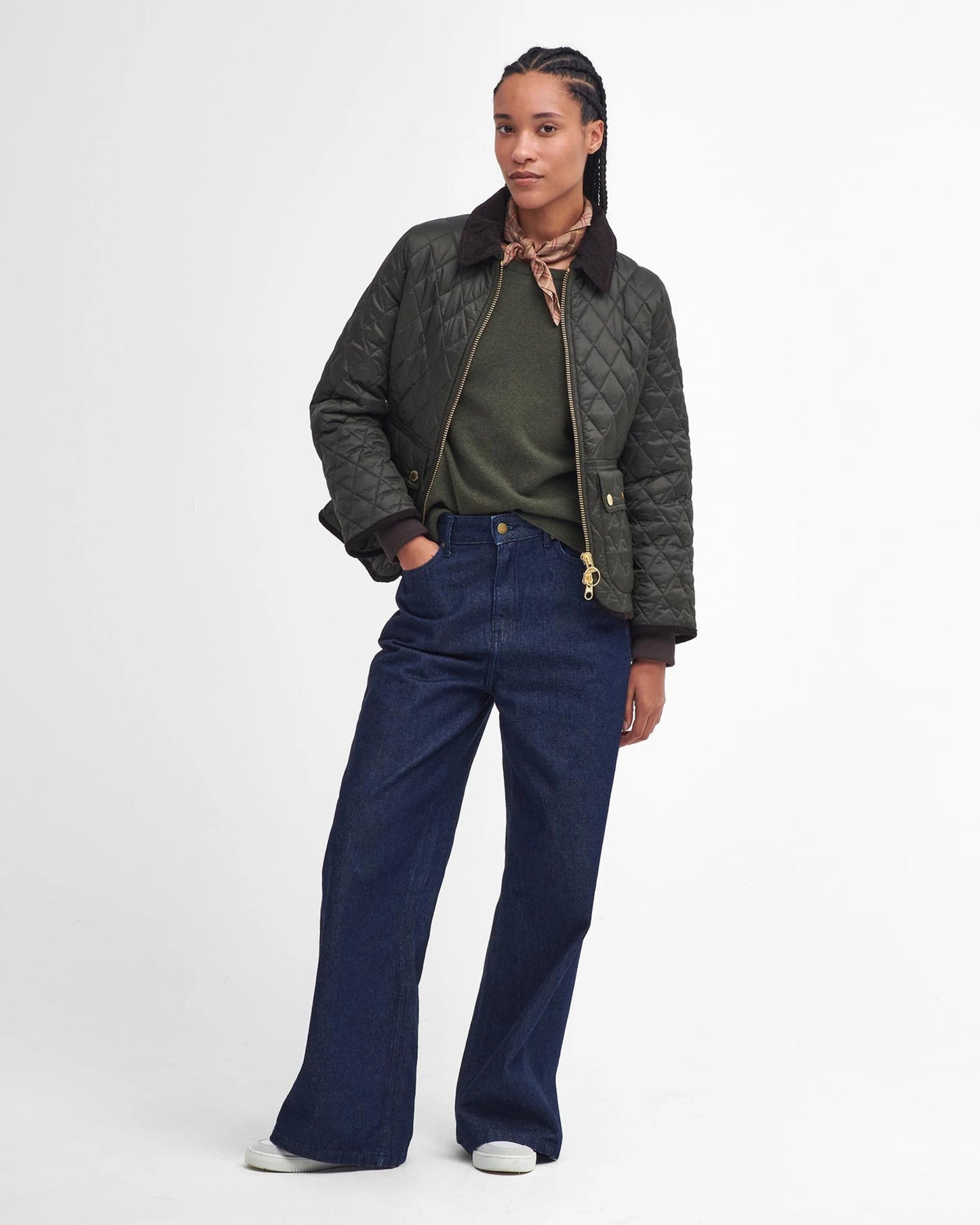 Barbour Jacket Woman Beadnell Quilt Sage
